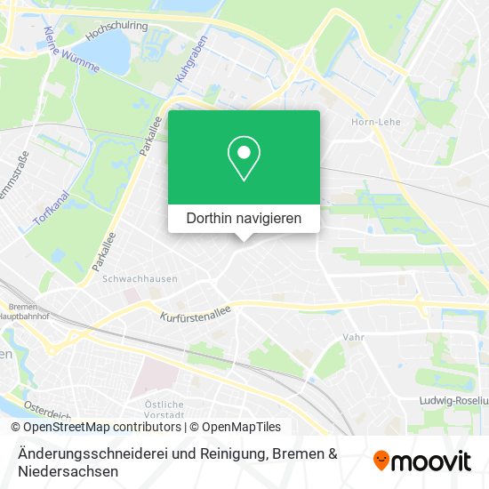 Änderungsschneiderei und Reinigung Karte