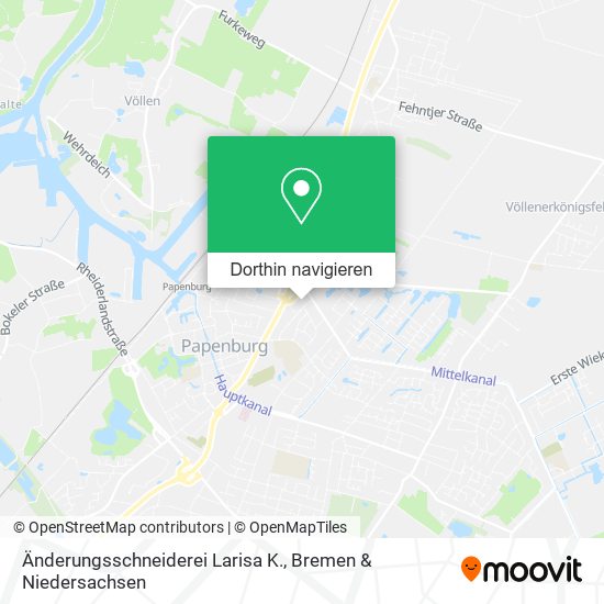 Änderungsschneiderei Larisa K. Karte