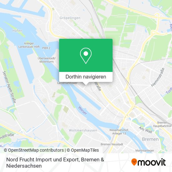 Nord Frucht Import und Export Karte