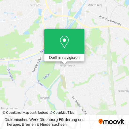 Diakonisches Werk Oldenburg Förderung und Therapie Karte