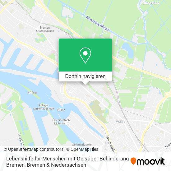 Lebenshilfe für Menschen mit Geistiger Behinderung Bremen Karte