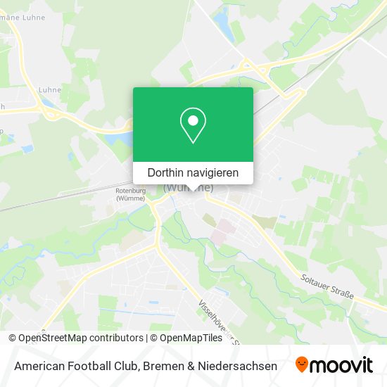 American Football Club Karte