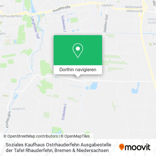 Soziales Kaufhaus Ostrhauderfehn Ausgabestelle der Tafel Rhauderfehn Karte