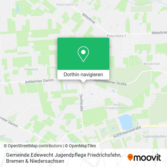 Gemeinde Edewecht Jugendpflege Friedrichsfehn Karte