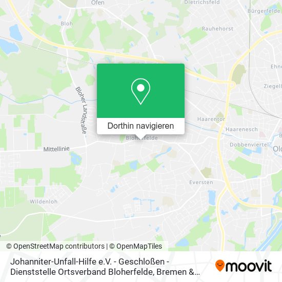 Johanniter-Unfall-Hilfe e.V. - Geschloßen - Dienststelle Ortsverband Bloherfelde Karte