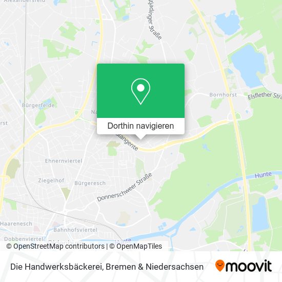 Die Handwerksbäckerei Karte