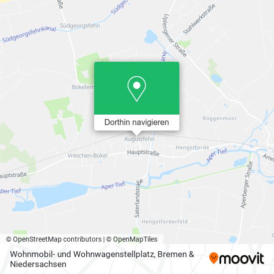 Wohnmobil- und Wohnwagenstellplatz Karte