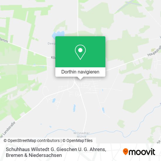 Schuhhaus Wilstedt G. Gieschen U. G. Ahrens Karte