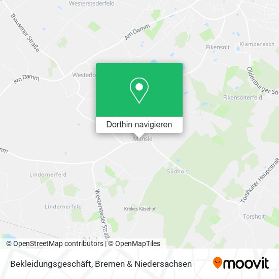 Bekleidungsgeschäft Karte