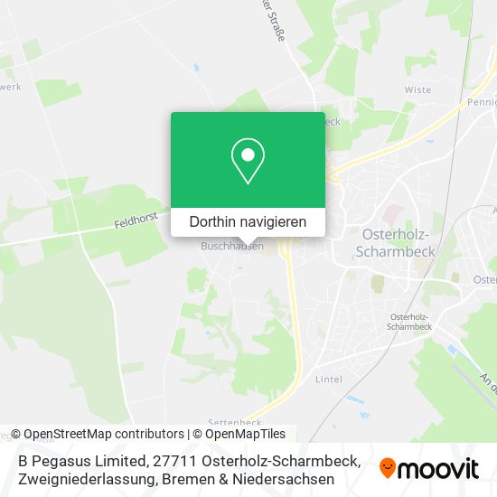 B Pegasus Limited, 27711 Osterholz-Scharmbeck, Zweigniederlassung Karte