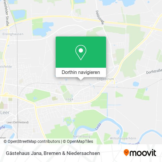 Gästehaus Jana Karte
