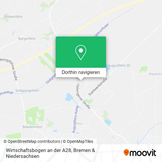 Wirtschaftsbogen an der A28 Karte