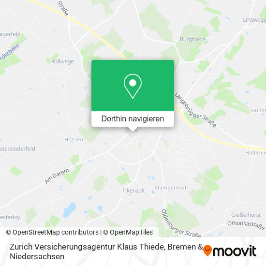 Zurich Versicherungsagentur Klaus Thiede Karte