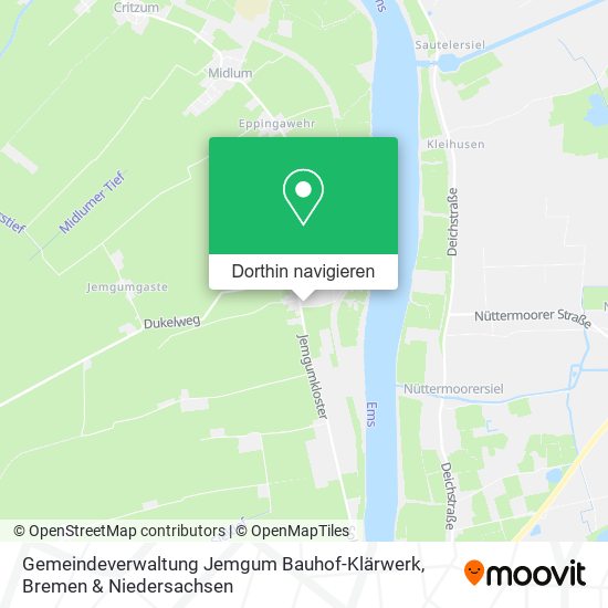 Gemeindeverwaltung Jemgum Bauhof-Klärwerk Karte