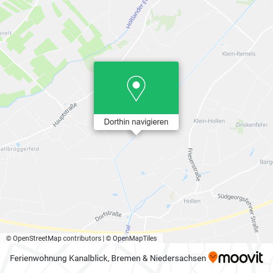 Ferienwohnung Kanalblick Karte