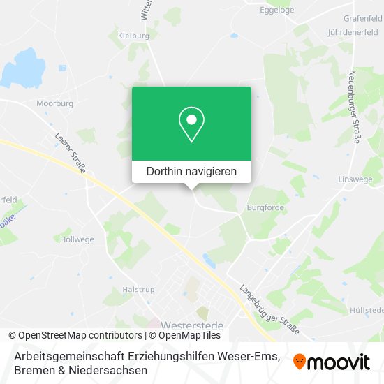 Arbeitsgemeinschaft Erziehungshilfen Weser-Ems Karte