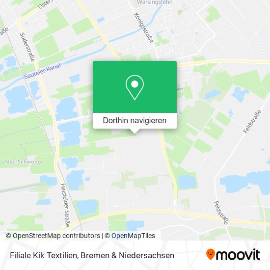 Filiale Kik Textilien Karte