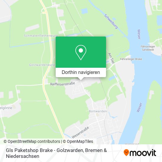 Gls Paketshop Brake - Golzwarden Karte