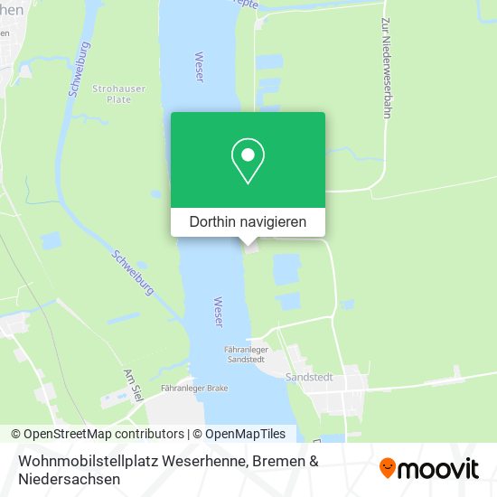 Wohnmobilstellplatz Weserhenne Karte