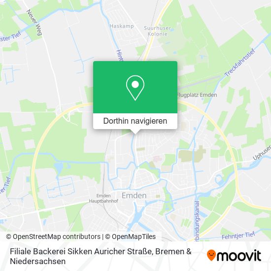 Filiale Backerei Sikken Auricher Straße Karte