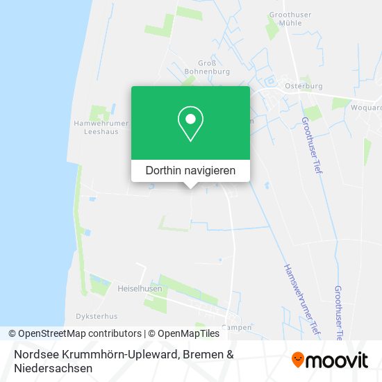 Nordsee Krummhörn-Upleward Karte