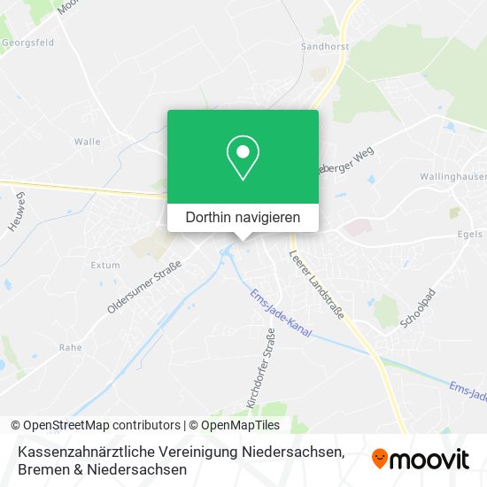 Kassenzahnärztliche Vereinigung Niedersachsen Karte