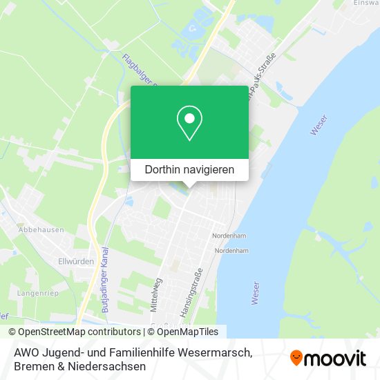 AWO Jugend- und Familienhilfe Wesermarsch Karte