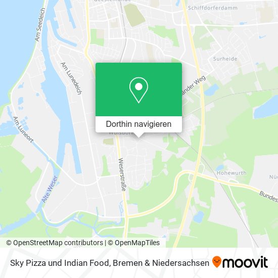 Sky Pizza und Indian Food Karte