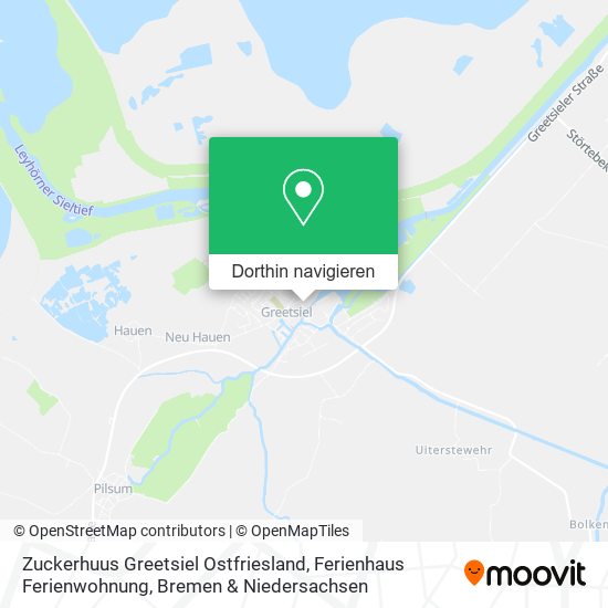 Zuckerhuus Greetsiel Ostfriesland, Ferienhaus Ferienwohnung Karte