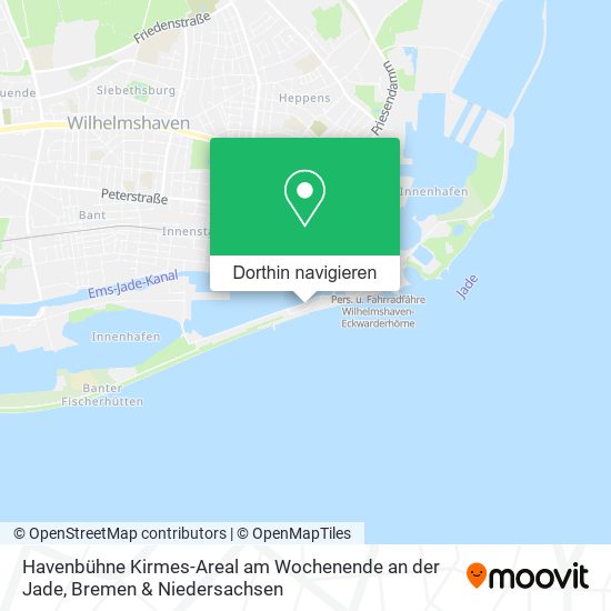 Havenbühne Kirmes-Areal am Wochenende an der Jade Karte