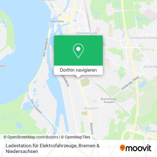 Ladestation für Elektrofahrzeuge Karte