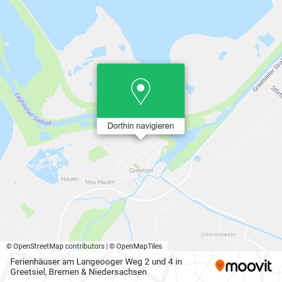 Ferienhäuser am Langeooger Weg 2 und 4 in Greetsiel Karte
