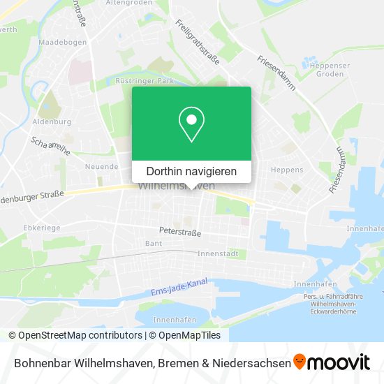 Bohnenbar Wilhelmshaven Karte