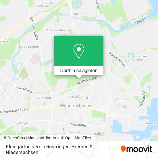 Kleingärtnerverein Rüstringen Karte