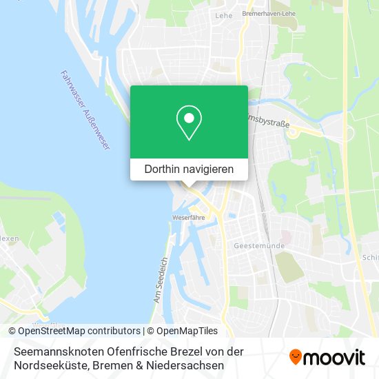 Seemannsknoten Ofenfrische Brezel von der Nordseeküste Karte