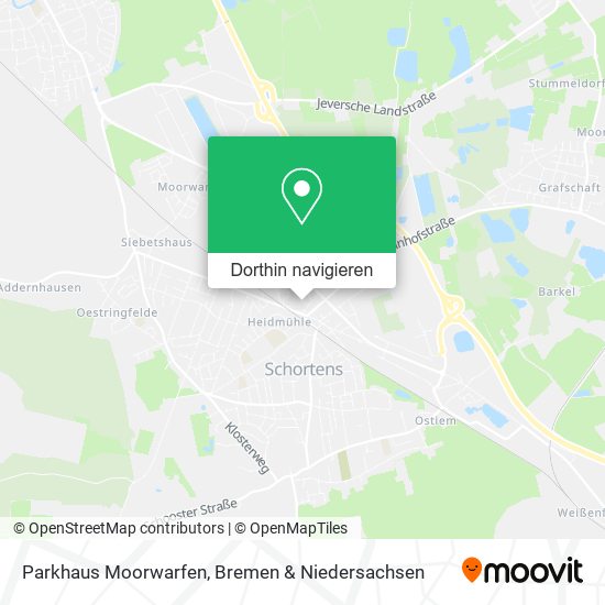 Parkhaus Moorwarfen Karte