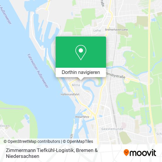 Zimmermann Tiefkühl-Logistik Karte