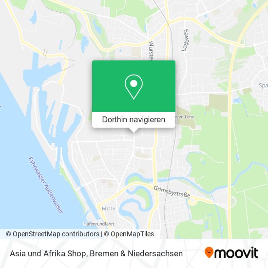 Asia und Afrika Shop Karte