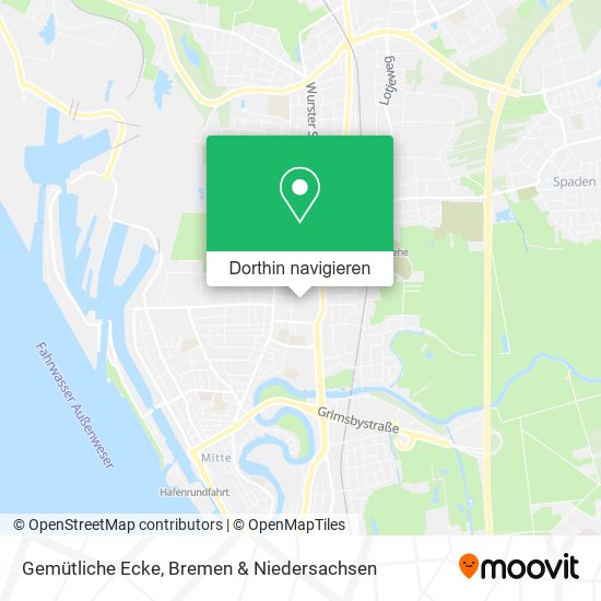 Gemütliche Ecke Karte
