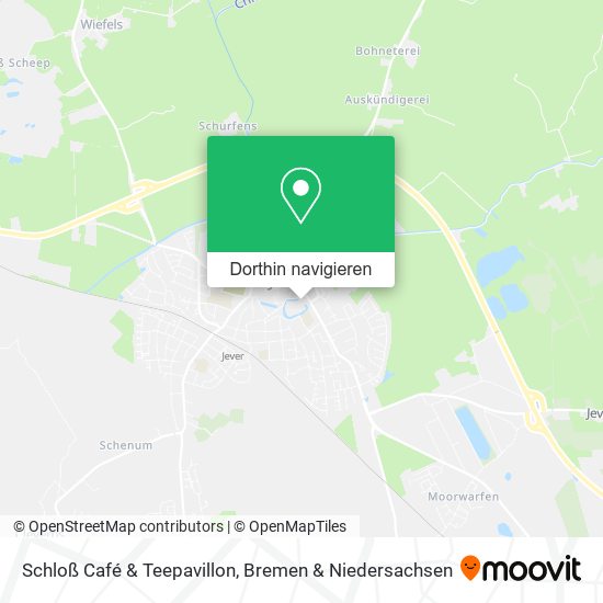 Schloß Café & Teepavillon Karte