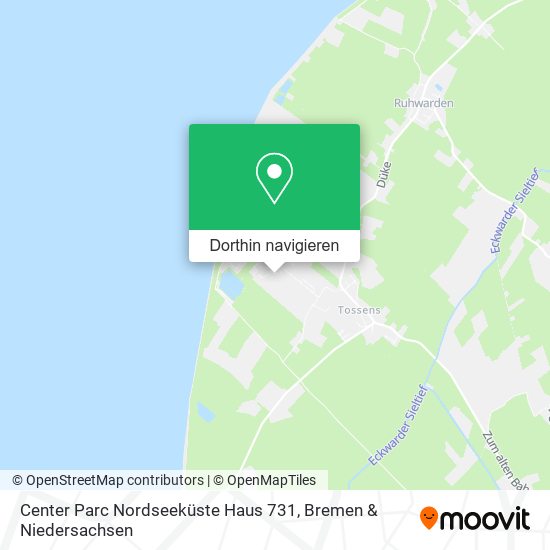 Center Parc Nordseeküste Haus 731 Karte