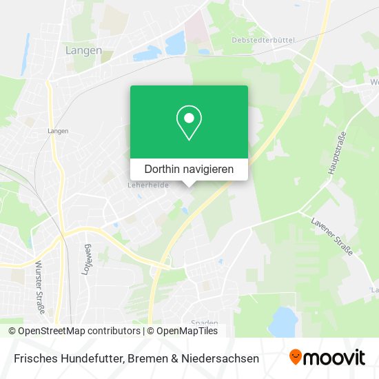 Frisches Hundefutter Karte