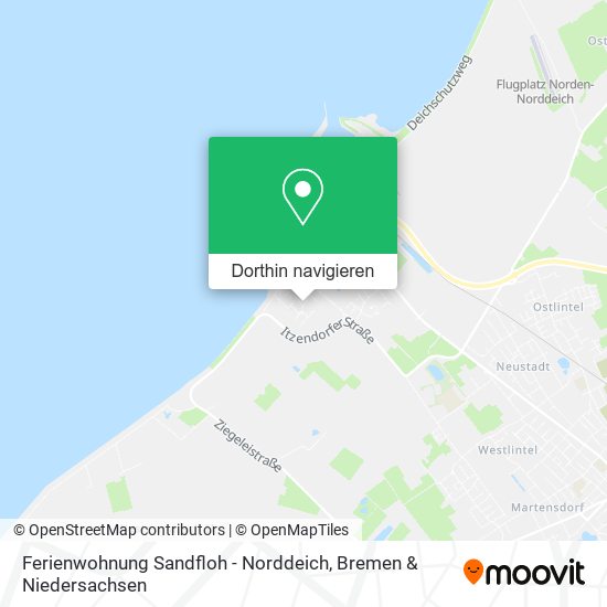 Ferienwohnung Sandfloh - Norddeich Karte