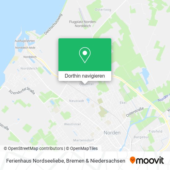 Ferienhaus Nordseeliebe Karte