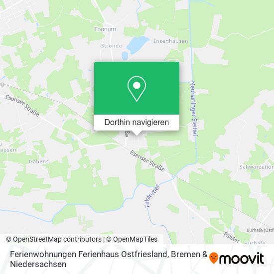Ferienwohnungen Ferienhaus Ostfriesland Karte
