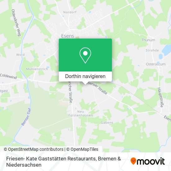 Friesen- Kate Gaststätten Restaurants Karte