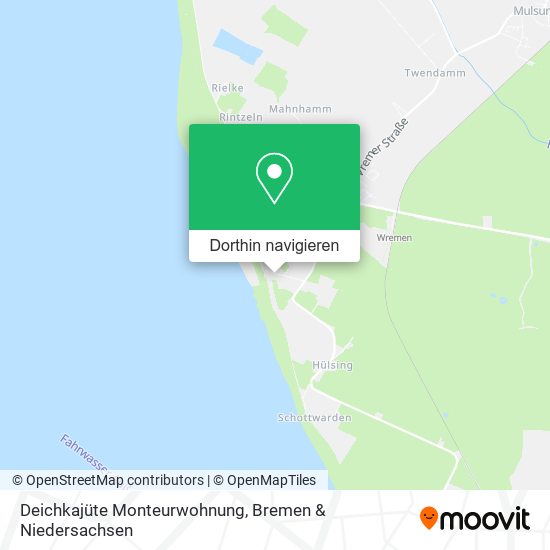 Deichkajüte Monteurwohnung Karte