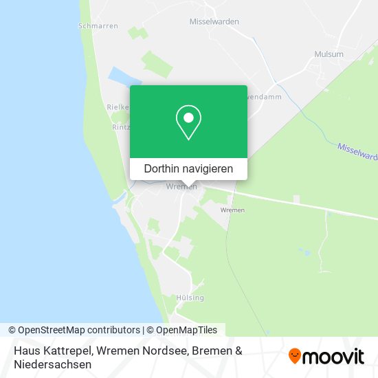 Haus Kattrepel, Wremen Nordsee Karte