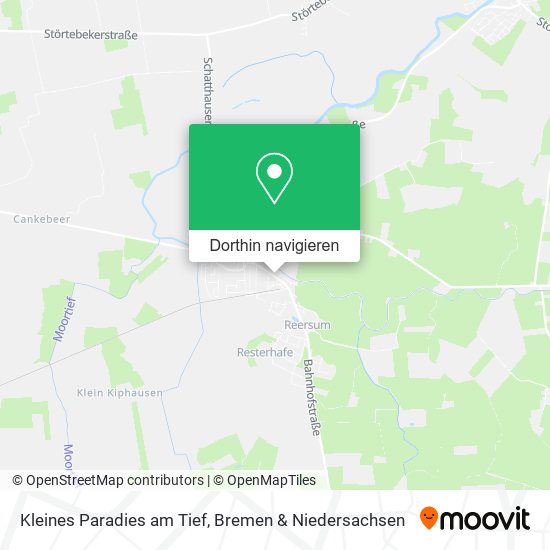 Kleines Paradies am Tief Karte