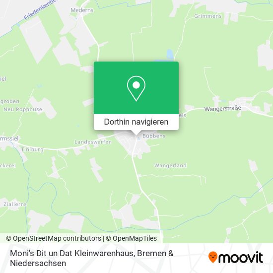 Moni's Dit un Dat Kleinwarenhaus Karte